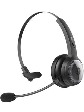 LEVN Bluetooth wireless Headset Microphone Mute Button AI Noise Cancelling